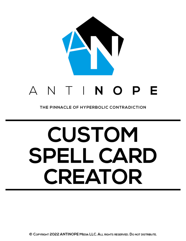 Custom Spell Card Creator